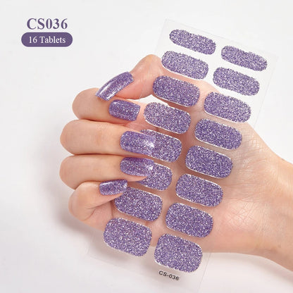 Verleihen Sie Ihren Nägeln mit unseren vollflächigen Glitzer-Nagelstickern einen Hauch von Glamour. Kreieren Sie im Handumdrehen und mühelos einen individuellen Look! | YeuroShop