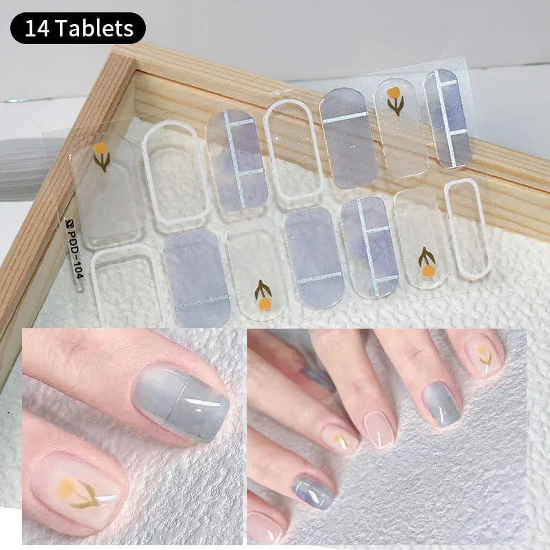 Add a touch of glamour to your nails with our full cover glitter nail stickers. Create a personalized look in no time, effortlessly! | YeuroShop